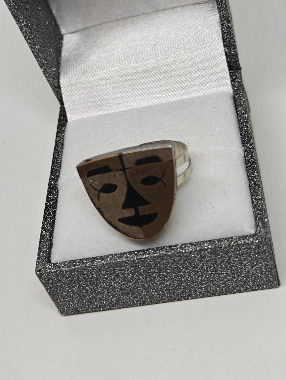 Aztec Warrior mask adjustable ring - Picture 6 of 12